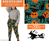 Black Cats & Jack-O’-Lantern Halloween Leggings